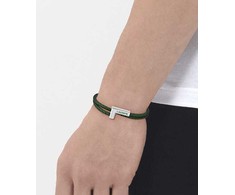 Lacoste Žalia odinė apyrankė Swarm 2040151