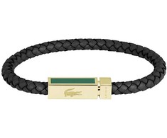 Lacoste Juoda odinė apyrankė vyrams Rockel 2040451