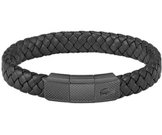 Lacoste Juoda odinė apyrankė Rokel 2040285