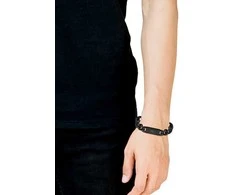 Lacoste Men´s juodas steel bracelet Backhand 2040441