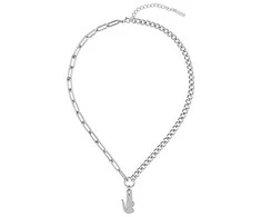 Lacoste Modern women´s pakabukas with clear zircons Crocodile 2040148