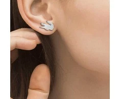 Lacoste Original steel earrings Crocodile 2040050