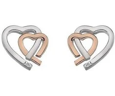 Moteriški dvispalviai auskarai Hot Diamonds Love DE532