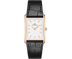 Moteriškas laikrodis DANIEL WELLINGTON Bound Juodas Crocodile Rose Gold 24mm DW00100698 + BOX