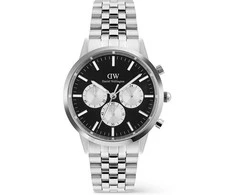 Daniel Wellington „Iconic 42 Chronograph Arch 5-Link Onyx Panda Sidabrinis“ laikrodis, DW00100873