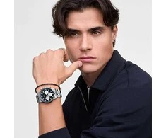 Daniel Wellington „Iconic 42 Chronograph Arch 5-Link Onyx Panda Sidabrinis“ laikrodis, DW00100873