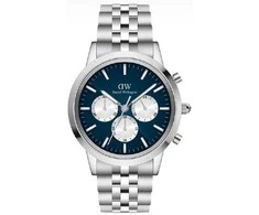 Daniel Wellington „Iconic 42 Chronograph Arch 5-Link Arctic Panda“ sidabrinis laikrodis, DW00100874