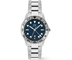 Laikrodis Daniel Wellington Iconic GMT 40 Link Brushed Bezel Sidabrinis DW00100922