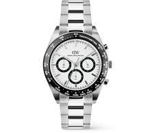 Laikrodis Daniel Wellington Iconic Tachymeter 42 3-Link Baltas Juodas S DW00100948