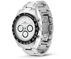 Laikrodis Daniel Wellington Iconic Tachymeter 42 3-Link Baltas Juodas S DW00100948