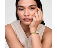 Laikrodis Daniel Wellington Juliette Braided Mesh Baltas Sunray Gold DW00100882