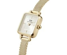 Laikrodis Daniel Wellington Micro Quadro Mini Evergold Champagne DW00100656