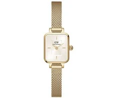 Laikrodis Daniel Wellington Micro Quadro Mini Evergold Champagne DW00100656
