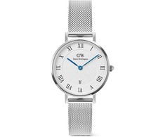 Laikrodis Daniel Wellington Petite 28 Roman Numerals Date Sterling Baltas Sidabrinis DW00100858