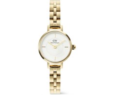Laikrodis Daniel Wellington Petite Mini 19 Arch 3-Link Baltas Gold DW00100855