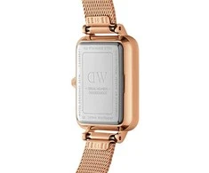 Moteriškas laikrodis DANIEL WELLINGTON Quadro Lumine Bezel Melrose Rožinė DW00100669 + BOX (zw519j)