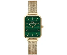 Moteriškas laikrodis DANIEL WELLINGTON Quadro Pressed Evergold Emerald 20mm DW00100561+ BOX (zw505m)
