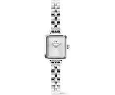 Laikrodis Daniel Wellington Quadro Mini 15.4x18.2 Arch 3-Link Baltas Sunray Sidabrinis DW00100844