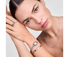 Laikrodis Daniel Wellington Quadro Mini 15.4x18.2 Arch 3-Link Baltas Sunray Sidabrinis DW00100844