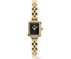Laikrodis Daniel Wellington Quadro Mini 15.4x18.2 Arch 3-Link Onyx Sunray Gold DW00100851