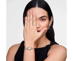 Laikrodis Daniel Wellington Quadro Mini 15.4x18.2 Arch 3-Link Baltas Sunray Gold DW00100850