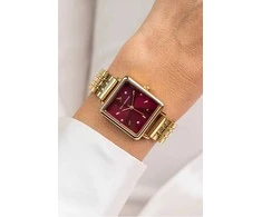 Laikrodis Emily Westwood Burgundiškas „Muse Gold“ EKM-5714GQ