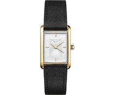Laikrodis Rosefield Heirloom Modern Baltas Dial Auksinis juodas Odinis HWBLG-H06