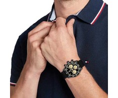 Laikrodis TOMMY HILFIGER 1792182. Kvarcas, Juoda Spalva. Vyriški.