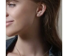 Lampglas Earrings Soft Rožinė Nude with sterling sidabrinis ENM5/AG/RHO-PU
