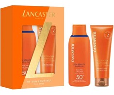 „Lancaster Sun Set“ kūno pienelis su SPF 50, 175 ml. Losjonas po saulės, 125 ml.