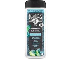 Le Petit Marseillais Dušo želė for body, face, hair and beard Iced Mint and Aloe Vera 400 ml