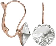 Levien Bronziniai auskarai su Rivoli Crystal kristalais