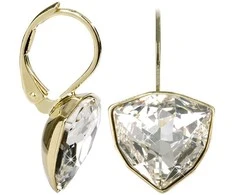 Levien Elegantiški auksiniu dengti auskarai Trilliant Crystal