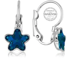 Levien Girl auskarai su mėlynu STARBLOOM kristalu