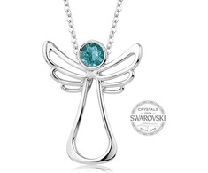 Levien Guardian Angel Turquoise Crystal Necklace