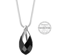 Levien Ladies´ Pear Metcap Juodas Crystal Necklace