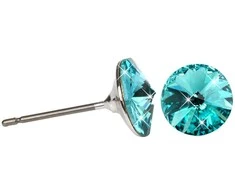 Levien Rivoli Light Turquois puikūs auskarai su smeigtukais
