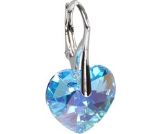 Levien Romantic Earrings Heart Aqua AB