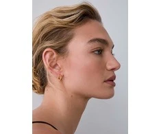 Liu Jo Delicate auksinis-plated oval earrings LJ3006
