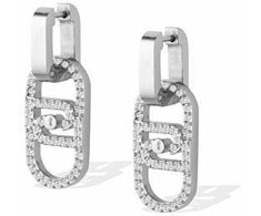 Liu Jo Designer steel dangle earrings LJ2811