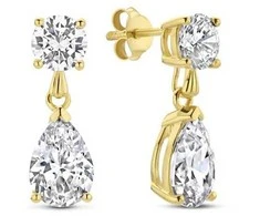 Liu Jo Matching auksinis-plated earrings with zircons LJ2587