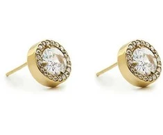 Liu Jo Minimalist steel earrings with zircons Essential LJ2510