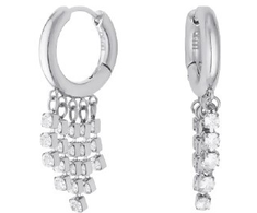 Liu Jo Steel dangle earrings with crystals LJ2992