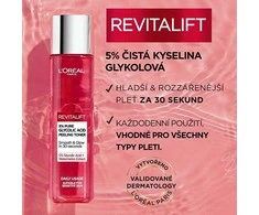 L'Oréal Paris Revitalift 5% grynos glikolio rūgšties peeling toneris veido losjonas ir purškiklis moterims, 180 ml