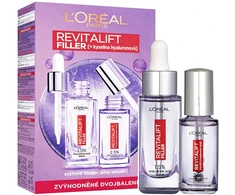 L'Oréal Paris Revitalift Filler HA Skin Serum rinkinys moterims (Facial Serum Revitalift Filler HA 1,5% 30 ml + Eye Serum Revitalift Filler HA 2,5% 20 ml)