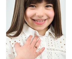 Luca Barra Adjustable steel ring for girls Ladybug JA101