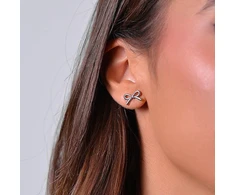Luca Barra Delicate steel earrings Bows OK1408