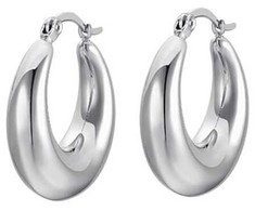 Luca Barra Elegant hoop earrings made of steel OK1393