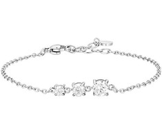 Luca Barra Elegant steel bracelet with clear zircons BK2815