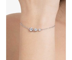 Luca Barra Elegant steel bracelet with clear zircons BK2815
